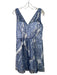Milly Size 10 Blue, Black, White Silk Sleeveless Abstract Print Boning Dress Blue, Black, White / 10