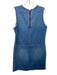 Current/Elliot Size 3/L Medium Wash Cotton Sleeveless Raw Hem Pockets Dress Medium Wash / 3/L