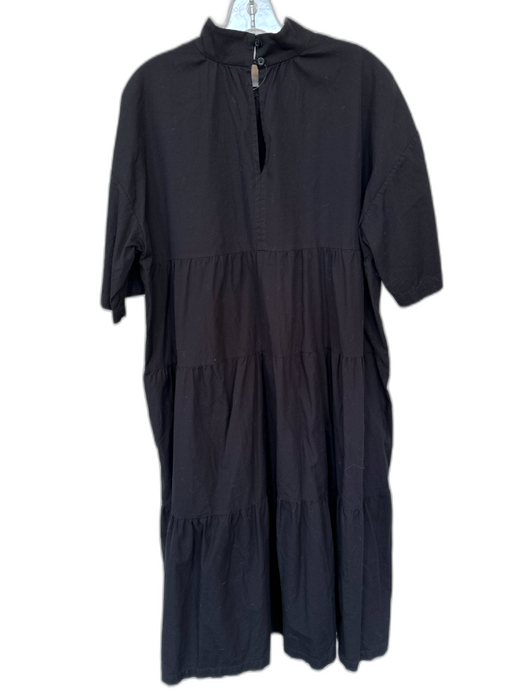 Everlane Size XL Black Cotton Short Sleeve Maxi Dress Black / XL
