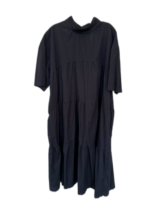 Everlane Size XL Black Cotton Short Sleeve Maxi Dress Black / XL