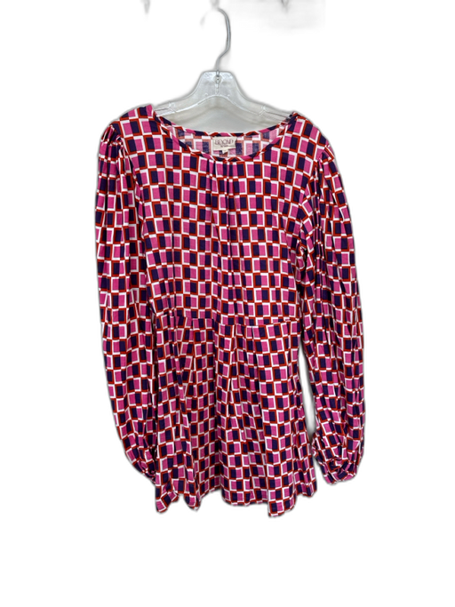 Beyond by Vera Size L purple & pink Cotton Blend Long Balloon Sleeve Dress purple & pink / L