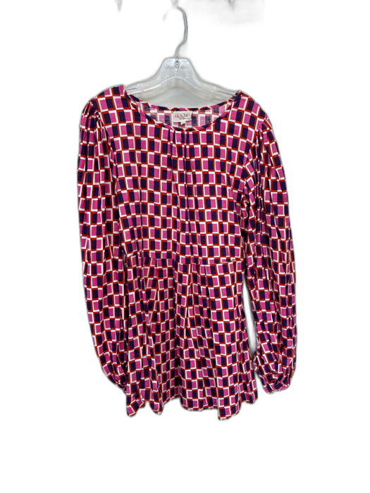 Beyond by Vera Size L purple & pink Cotton Blend Long Balloon Sleeve Dress purple & pink / L