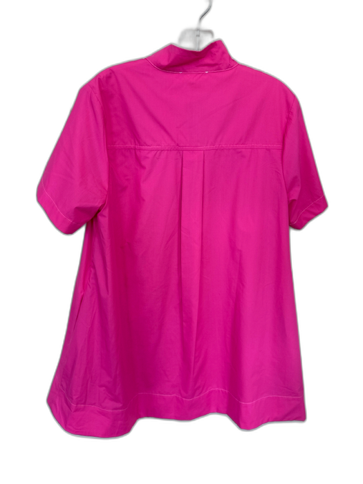 Entro Size M Hot pink Polyester Short Sleeve Buttons Front Pocket Dress Hot pink / M
