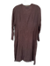 Flax Size M Dark Brown Linen Long Sleeve Button Down Maxi Dress Dark Brown / M