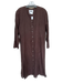 Flax Size M Dark Brown Linen Long Sleeve Button Down Maxi Dress Dark Brown / M