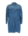Habitual Size M Med Dark Wash Cotton Long Sleeve Button Down Denim Maxi Dress Med Dark Wash / M