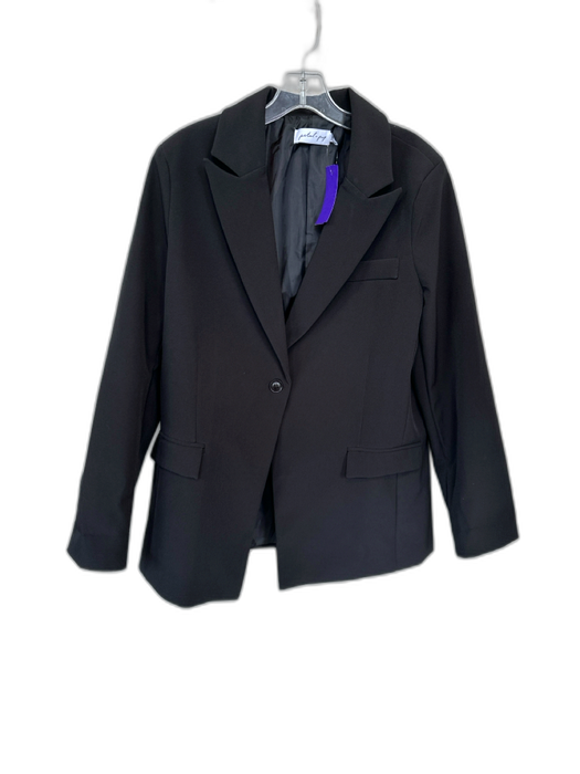 Petal + Pup Size 8 Black Polyester One Button Long Blazer Jacket Black / 8