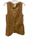 Maeve Size S Khaki Beige Linen Blend Sleeveless Button Front Patch Pocket Top Khaki Beige / S