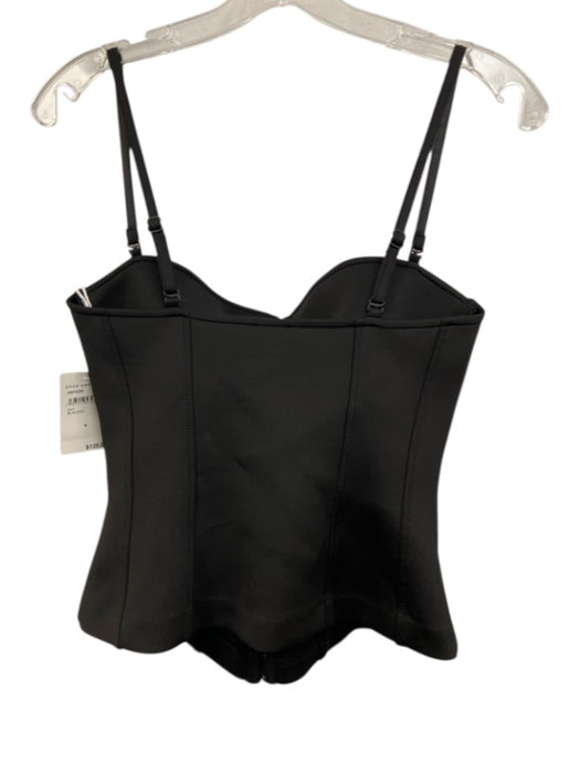 Good American Size M Black Polyester Blend Hook & Eye Front Spaghetti Strap Top Black / M