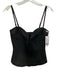 Good American Size M Black Polyester Blend Hook & Eye Front Spaghetti Strap Top Black / M