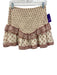 Saylor Size M Cream White & Pink Viscose Blend Shirred Waist Floral Mini Skirt Cream White & Pink / M