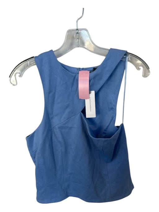 Sundays in Brooklyn Size L Cornflower Blue Nylon Blend Sleeveless Back Zip Top Cornflower Blue / L