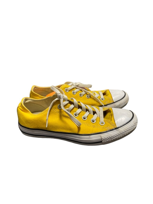 Converse Shoe Size 8.5 Yellow Canvas Lace Up Almond Toe Low Top Flat Sneakers Yellow / 8.5