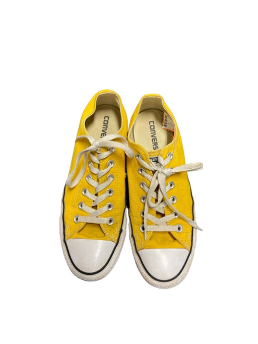Converse Shoe Size 8.5 Yellow Canvas Lace Up Almond Toe Low Top Flat Sneakers Yellow / 8.5