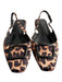 Berness Shoe Size 8.5 Black & Brown Leather Slingbacks Flat Leopard Shoes Black & Brown / 8.5