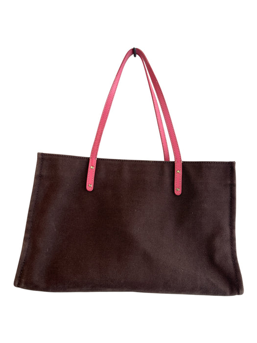 Kate Spade Brown & Pink Canvas Open lined Tote shoulder bag Bag Brown & Pink / M
