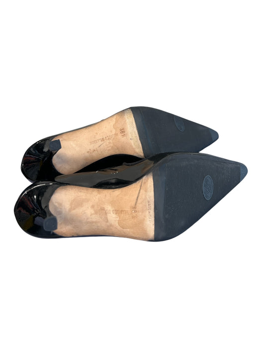 Manolo Blahnik Shoe Size 38.5 Black Patent Leather Pointed Toe solid color Shoes Black / 38.5