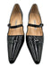 Manolo Blahnik Shoe Size 38.5 Black Patent Leather Mary Jane Pointed Toe Pumps Black / 38.5