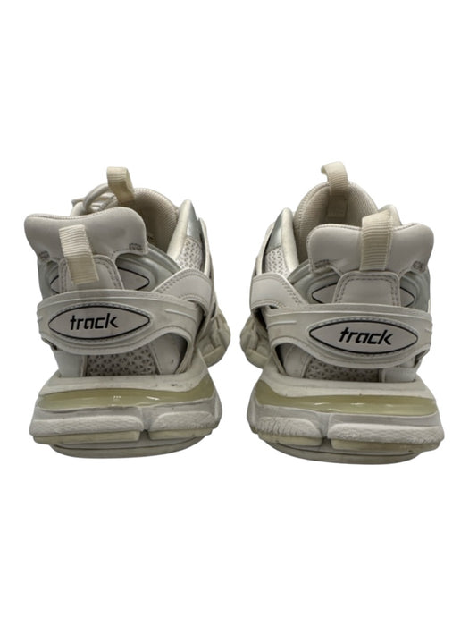 Balenciaga Shoe Size 41 Cream White & Silver Leather & Rubber Netting Sneakers Cream White & Silver / 41