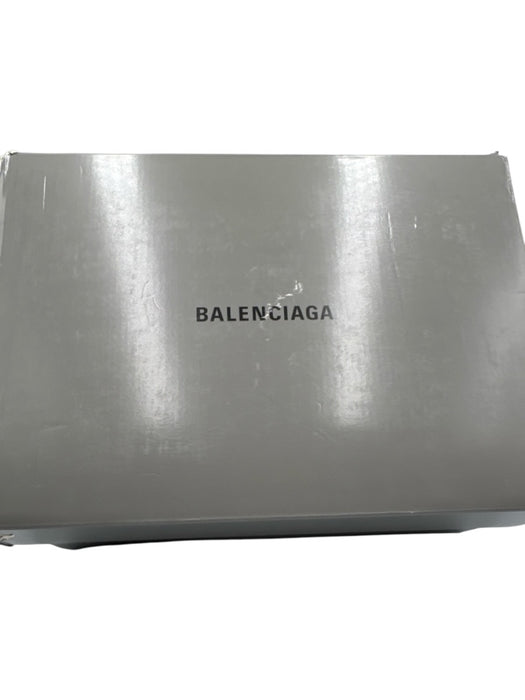 Balenciaga Shoe Size 41 Cream White & Silver Leather & Rubber Netting Sneakers Cream White & Silver / 41