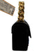 Versace Black, Pink, Gold Silk Chain Detail Jeweled Embellishment Bag Black, Pink, Gold / Small