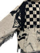 Amiri Size XXL Black & Cream Cotton Hoodie Fringe Detail Men's Sweater Black & Cream / XXL