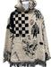 Amiri Size XXL Black & Cream Cotton Hoodie Fringe Detail Men's Sweater Black & Cream / XXL