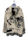 Amiri Size XXL Black & Cream Cotton Hoodie Fringe Detail Men's Sweater Black & Cream / XXL