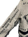 Amiri Size XXL Black & Cream Cotton Hoodie Fringe Detail Men's Sweater Black & Cream / XXL