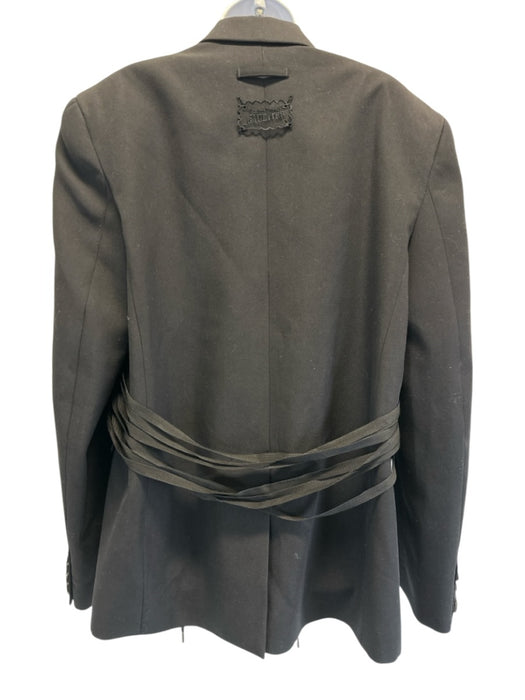Jean Paul Gaultier Size 36 Black Virgin Wool Padded Shoulder Oversize Jacket Black / 36