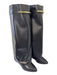 Givenchy Shoe Size 42 Black Leather GHW Overlay Knee High Boots Black / 42