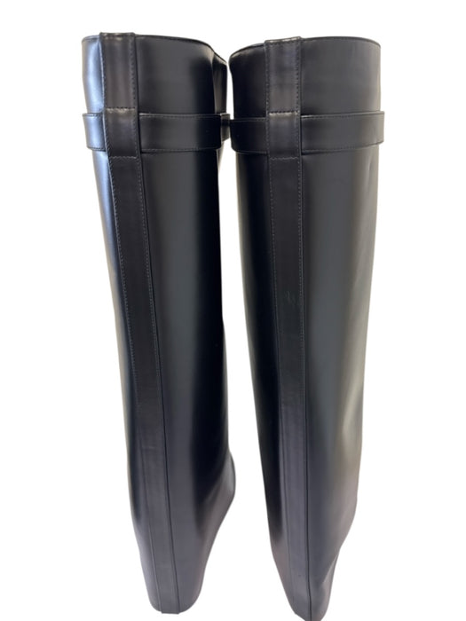 Givenchy Shoe Size 42 Black Leather GHW Overlay Knee High Boots Black / 42