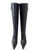 Givenchy Shoe Size 41 Black Leather GHW Knee High Wedge Boots Black / 41