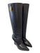 Givenchy Shoe Size 41 Black Leather GHW Knee High Wedge Boots Black / 41