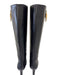Givenchy Shoe Size 41 Black Leather GHW Knee High Wedge Boots Black / 41