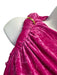 Versace Size 46 Fuschia Pink Polyester Crushed Velvet Open Back Dress Fuschia Pink / 46