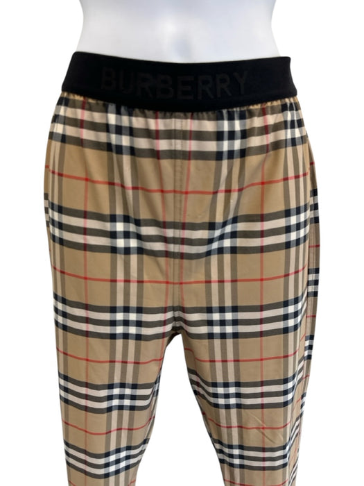 Burberry London Size L Beige, Black, Red Poliamide Elastic Waist Leggings Beige, Black, Red / L