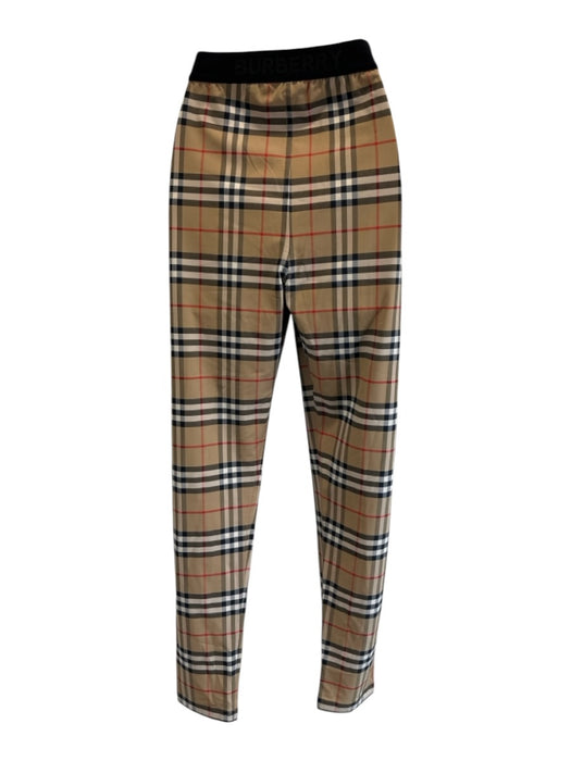 Burberry London Size L Beige, Black, Red Poliamide Elastic Waist Leggings Beige, Black, Red / L