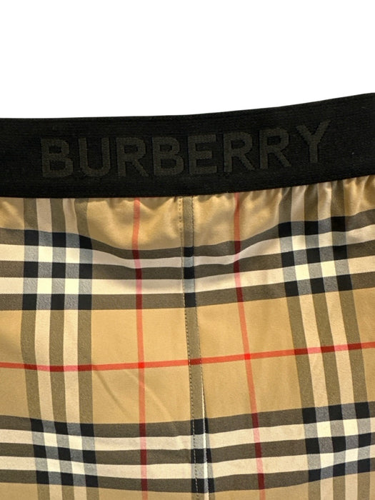 Burberry London Size L Beige, Black, Red Poliamide Elastic Waist Leggings Beige, Black, Red / L