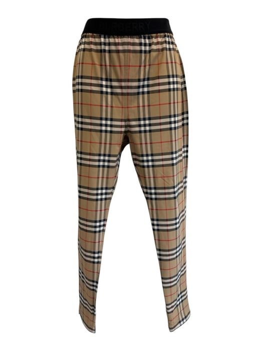 Burberry London Size L Beige, Black, Red Poliamide Elastic Waist Leggings Beige, Black, Red / L