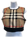 Burberry London Size L Beige, Black, Red Polyester Novacheck Quarter Zip Top Beige, Black, Red / L