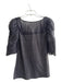 katharine kidd Size S Grey Wool Blend Mesh Detail Round Neck Square Back Top Grey / S