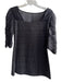 katharine kidd Size S Grey Wool Blend Mesh Detail Round Neck Square Back Top Grey / S