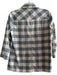 Tuckernuck Size S Ivory & Gray Polyester Collar V Neck Long Sleeve plaid Top Ivory & Gray / S
