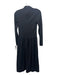 COS Size XS Black Cotton Mock Neck Back Zip Long Sleeve Midi Dress Black / XS