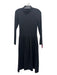 COS Size XS Black Cotton Mock Neck Back Zip Long Sleeve Midi Dress Black / XS