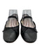 Loeffler Randall Shoe Size 7.5 Black Leather Elastic Strap Round Toe Flats Black / 7.5