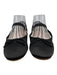 Loeffler Randall Shoe Size 7.5 Black Satin Elastic Strap Round Toe Ballet Flats Black / 7.5