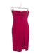 Lovers + Friends Size XS Magenta Rayon Blend Strapless Slit Midi Dress Magenta / XS