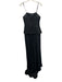 Adrianna Papell Size 8 Black Polyester Strapless Tiered Mesh Gown Black / 8